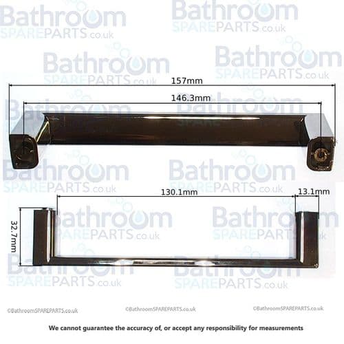 Cassellie Shower Door Handle 157mm COMP116