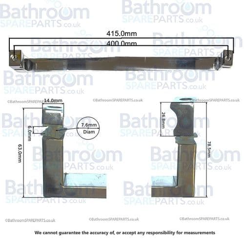 Cassellie Shower Door Handle 40cm Centres CASS40HAND