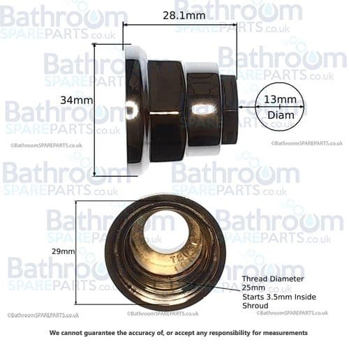 Cassellie T8031 Chrome 3/4 Tap Shroud COMP079