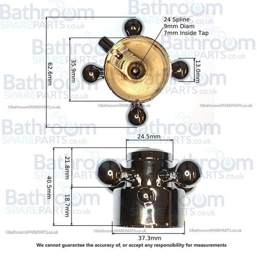 Cassellie TRAD001 Shower Valve Chrome Handle COMP117