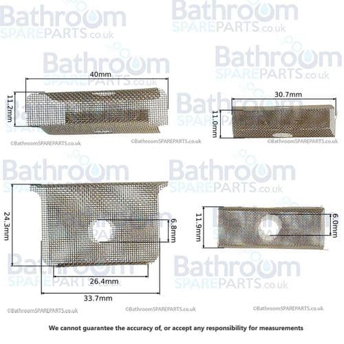 Cassellie Waterfull Basin Mixer Tap Mesh Filter COMP021