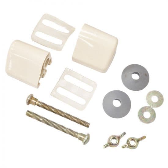 Celmac Bottom Fixing Universal Plastic Hinge Set Soft Cream FDP11SC