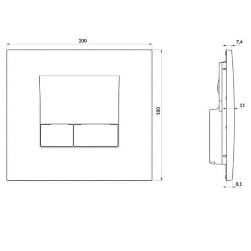 Cersanit Button Base Smart Chorme Gloss K97-493