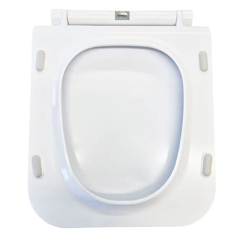 Cersanit Crea Square Slim Soft Close Toilet Seat & Cover White K98-0178