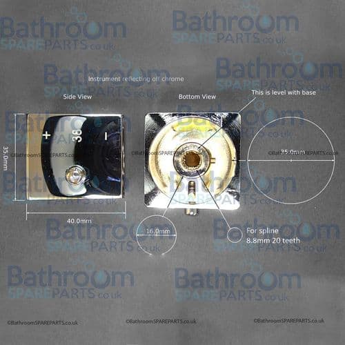 Chartley Stone Thermostatic Control Handle Chrome IF003CR