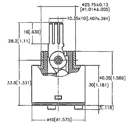 CICE Optima 40mm  Bi Flow Mono disc Cartridge OP40BFV7