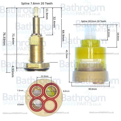 Cifial Diverter Cartridge & Housing  ART.PT.22