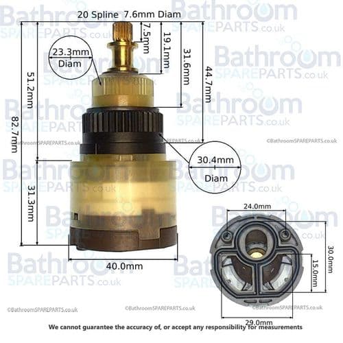 Cifial Thermostatic Ceramic Cartridge - CT40THF