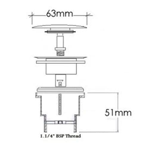 Cifial Universal Clicker Waste Polished Chrome 020-625