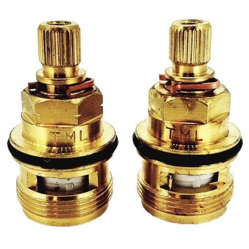 Clear water Miram 1/2" Quarter Turn Ceramic Disc Cartridge Pair DISC055