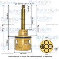 X2A044N-1 Celeste Diverter Cartridge | Shower Valve