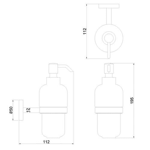 Crosswater Central Soap Dispenser CE011C+
