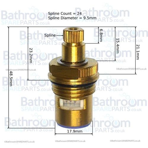 Crosswater Flow Control On/Off Valve CG1210FA2