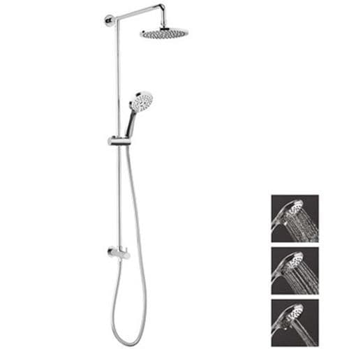Crosswater Fusion Shower Diverter with Fixed Head & Three Mode Hand Shower MB505RM
