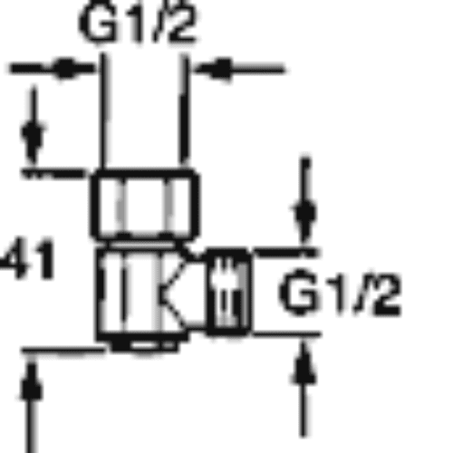 Crosswater HANSA Shower Hose Emptying Valve DN Chrome 1504050100