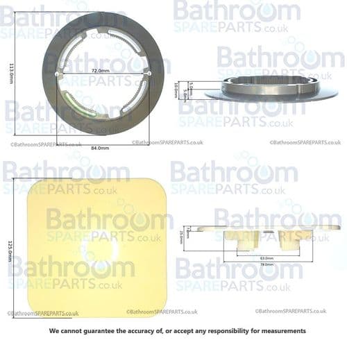 Crosswater Kai 25mm Shower Tray High Flow Waste ATHFWSQ90