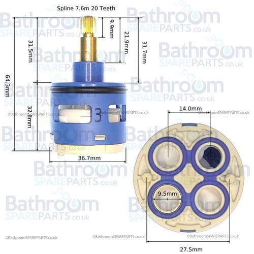 Crosswater Kai Diverter Cartridge X5A006N-20