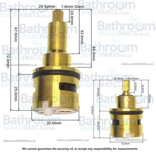 Crosswater Kai  KL418TFC diverter control (parts 24~28)  SSP010