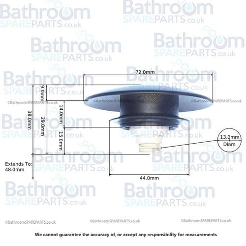 Crosswater Matte Black Plug PRO0202M CRIRI08613