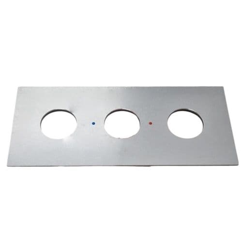 Crosswater MPRO 3 Hole Portrait Backplate Unetched Chrome PRO2000BPPC