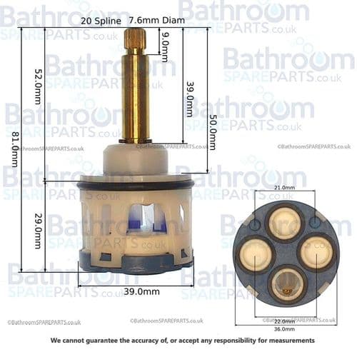 Crosswater On/Off Shower Diverter Cartridge X2A037N