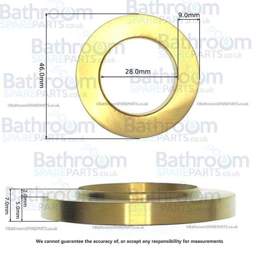Crosswater PRO110/112/114 Base Ring BRushed Brass PROBASERING1F