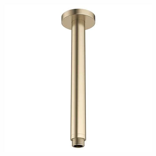 Crosswater Round Ceiling Mounted Shower Arm 200mm Brushed Brass PRO689F
