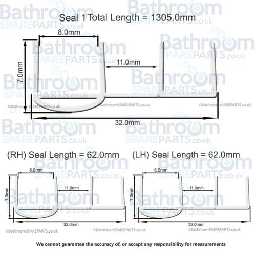 Crosswater Set of Seals for IWBDSC1060+ IN0000070