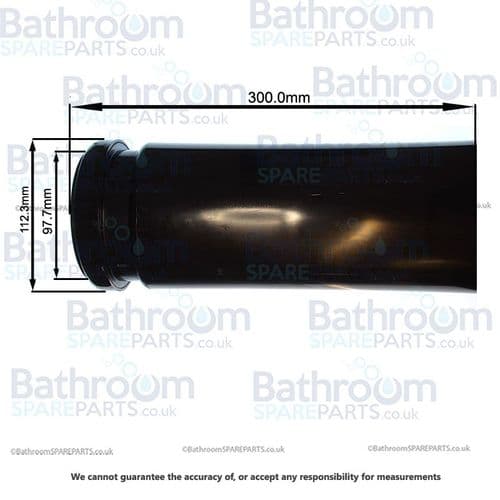 Crosswater Straight pipe in PVC D110 x 300 K9593-ESH1