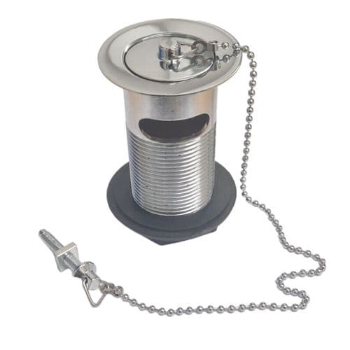 Daf Basin Waste 1"1/4 slotted basin waste chrome plug and chain Product Code: H07CCP