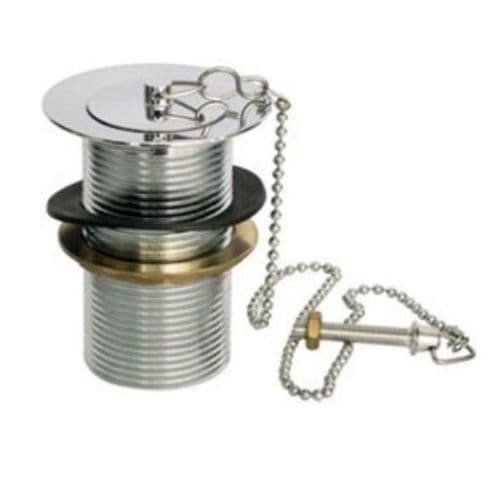 Daf Basin Waste 1"1/4 Unslotted Chrome Plug and Chain Product Code: H06CP