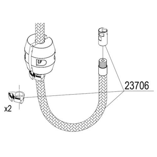 Damixa Eris Hose Pull Out Kit Chrome 2370600