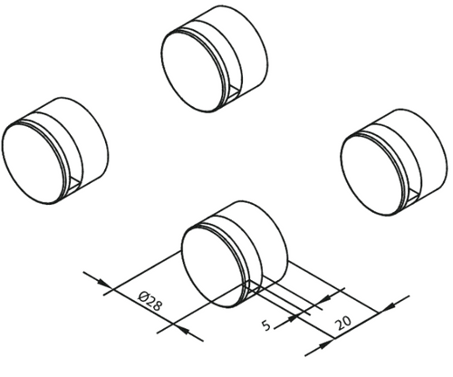 Damixa Fixed Mirror Holders (4 PCS) Chrome 483140000