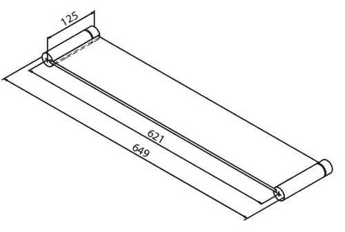 Damixa Glass Shelf Chrome 483110000