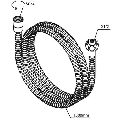 Damixa Metal Shower Hose 1500mm 766520000