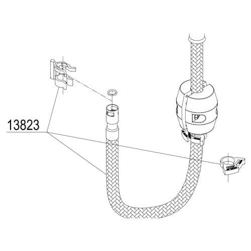 Damixa Saturn Pull Out Hose Chrome 1382300