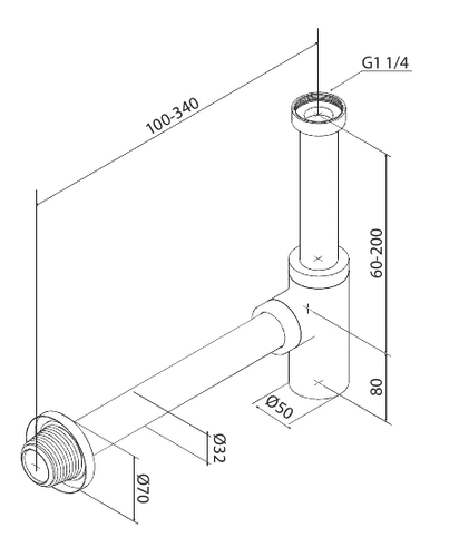 Damixa Siphon Brushed Brass PVD 484807900