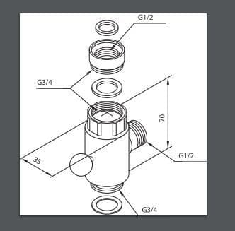Damixa Spout Diverter 27809