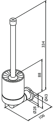 Damixa Toilet Brush and Holder Brushed Copper PVD 483018700