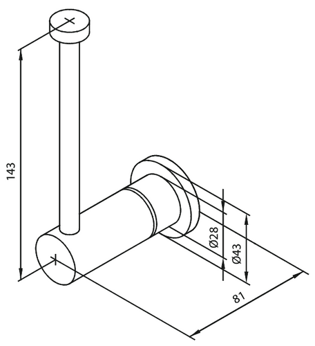 Damixa Toilet Roll Holder Polished Brass PVD 483177700