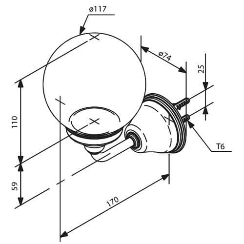 Damixa Traditional Chrome Wall Lamp 3730200