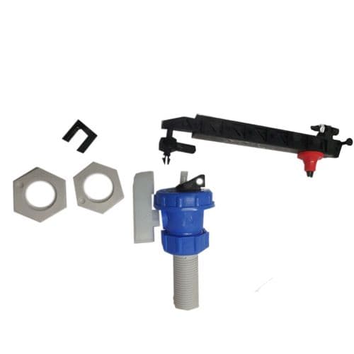 Delchem Side Inlet Valves Adjustable lever arm 6-9". 1/2" connection B801A
