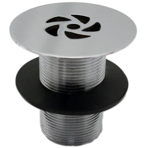 Deva 1 1/2" Unslotted Grated Basin Waste Chrome WSTGR112/UNS