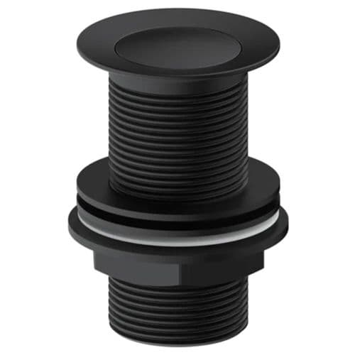 Deva 1 1/4" Basin Unslotted Press Top Waste Matte Black WST12BK