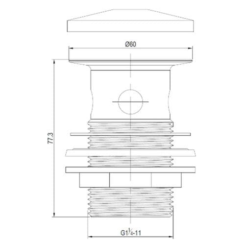 Deva 1 1/4" Flip Top Waste Chrome FTW300/017