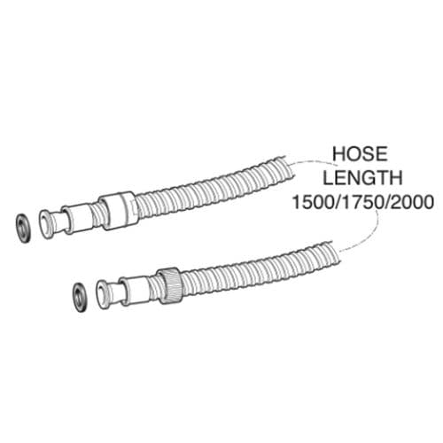 Deva 1.5m Hose Standard Bore Chrome HOS1.5CPS01