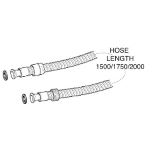 Deva 1.5m Hose Standard Bore Gold HOS1.5CPS01/G