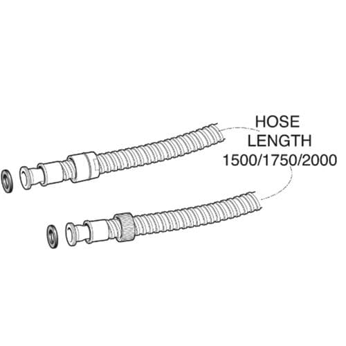 Deva 2M Hose Standard Bore Chrome HOS2.0CPS03