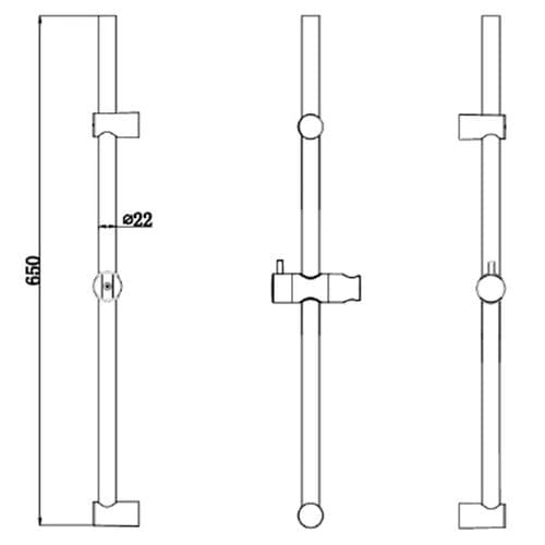 Deva Adjustable Riser Rail RR02CP