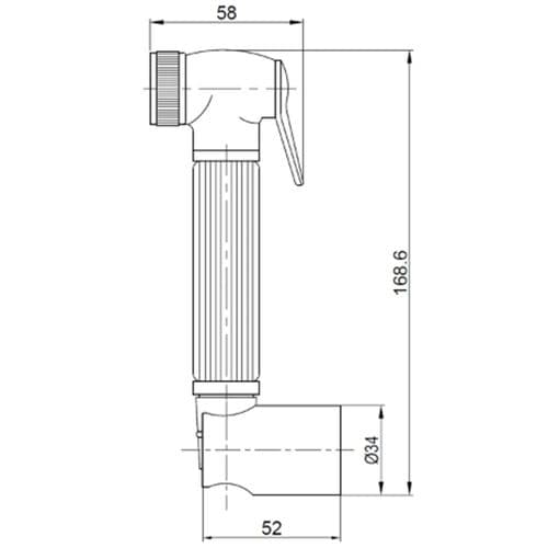 Deva Brass Shattaf With Hose & Wall Bracket Chrome SHA02